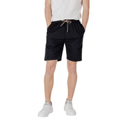 Gianni Lupo Black Cotton Bermuda Shorts