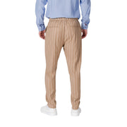 Gianni Lupo Beige Polyester Casual Pants