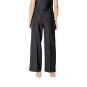 ICHI Black Polyester Pant