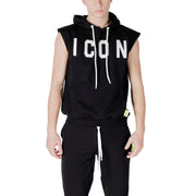 Icon Black Cotton Hoodie