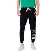 Icon Black Cotton Joggers (Workout Pants)