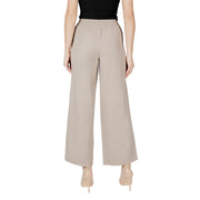 Only Beige Viscose Casual Pants