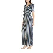 ICHI Blue Viscose Jumpsuit