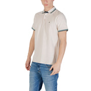 Jack Jones Beige Cotton Polo Shirt