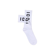 Icon White Cotton Socks