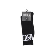 Icon Black Cotton Socks