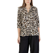 ICHI Beige Viscose Blouse