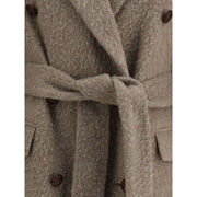 Golden Goose Beige Fleece Wool Coat