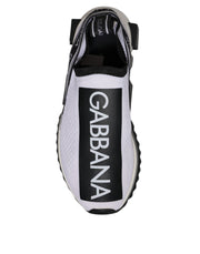 Dolce & Gabbana Black White Slip On Sorrento Sneakers Shoes
