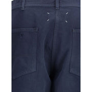 Margiela Blue Cotton Casual Pants