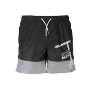 Karl Lagerfeld Black Polyester Men's Swim Trunk