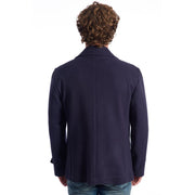 Roberto Pepe Luxury Blue Wool Men's Short Coat