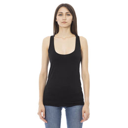 Just Cavalli Black Viscose Tank Top