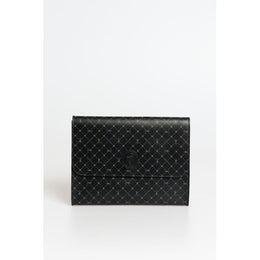 Trussardi Black Polyester Clutch Bag