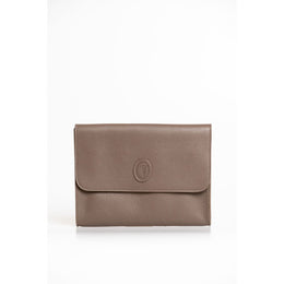 Trussardi Brown Polyester Men Clutch