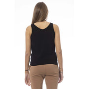 Baldinini Trend Black Wool Tank Top
