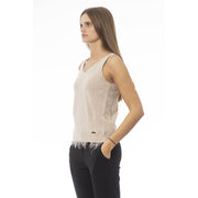 Baldinini Trend Beige Wool Tank Top