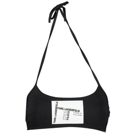 Karl Lagerfeld Black Elastane Swimwear