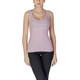 Guess Purple Cotton Tank Tops