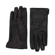 Dolce & Gabbana Black Leather Gloves