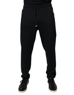 Dolce & Gabbana Blue Cotton Jogger Jogging Men Trouser Pants