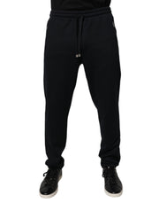 Dolce & Gabbana Blue Cotton Jogger Jogging Men Trouser Pants