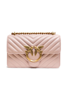 PINKO Powder Pink Love One Mini Shoulder Bag