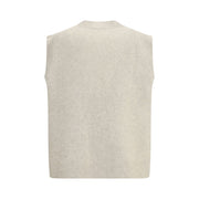 P.A.R.O.S.H. Cream Raccoon Fur Sleveless Jacket