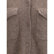 P.A.R.O.S.H. Brown Raccoon Fur Cardigan