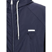 Prada Blue Recycled Polyamide Shell Jacket