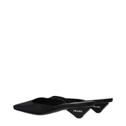 Prada Black Satin Sandals