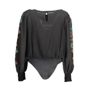 Desigual Black Elastane Bodysuit