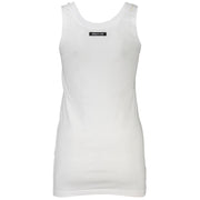 Cavalli Class White Cotton Tank Top