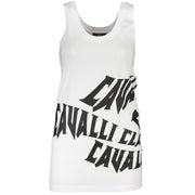 Cavalli Class White Cotton Tank Top