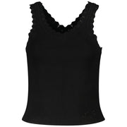 Guess Jeans Black Viscose Tank Top