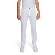 Borghese White Linen Casual Pants