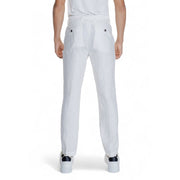 Borghese White Linen Casual Pants