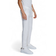 Borghese White Linen Casual Pants