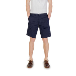 Borghese Blue Cotton Bermuda Shorts