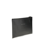 MM6 Black Calf Leather Bos Taurus Clutch Bag