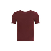 Courrèges Bordeaux Cotton T-Shirt