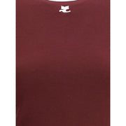 Courrèges Bordeaux Cotton T-Shirt