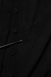 Dolce & Gabbana Black Virgin Wool Buttoned Cardigan Sweater