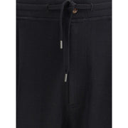 Brunello Cucinelli Black Cotton Joggers (Workout Pants)