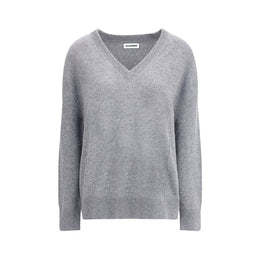Jil Sander Gray Wool Sweatshirt