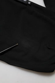 Dolce & Gabbana Black Viscose Halter Off Shoulder Cropped Top