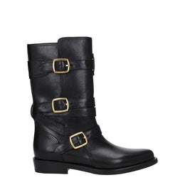 Celine Black Leather Boots