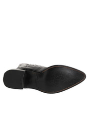 Dolce & Gabbana Black Leather Over The Calf Biker Boots Shoes