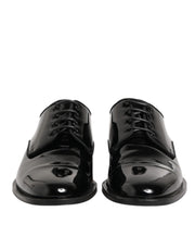 Dolce & Gabbana Black Leather Lace Up Derby Formal Dress Shoes