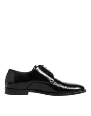 Dolce & Gabbana Black Leather Lace Up Derby Formal Dress Shoes